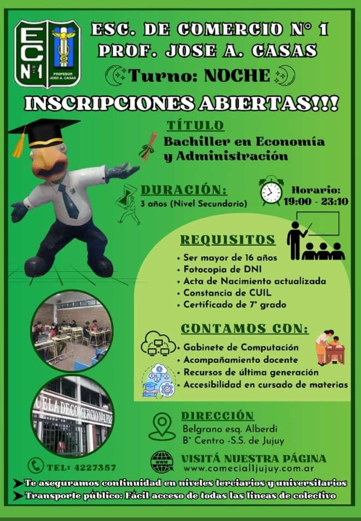 Inscripciones para mayores de 16 años Bachillerato en  3 años