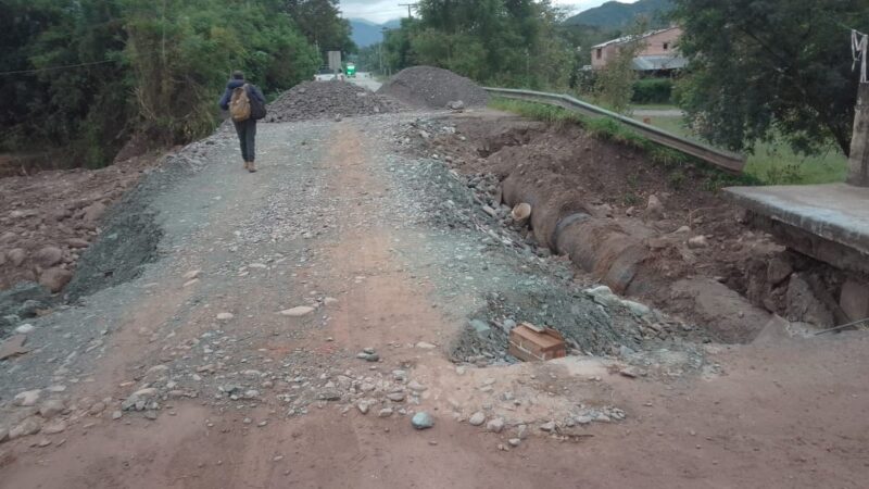 El puente que conecta Huaico con Reyes sigue sin estar habilitado