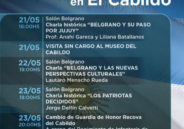 El Cabildo celebra la Semana de Mayo con charlas, visitas y festejos