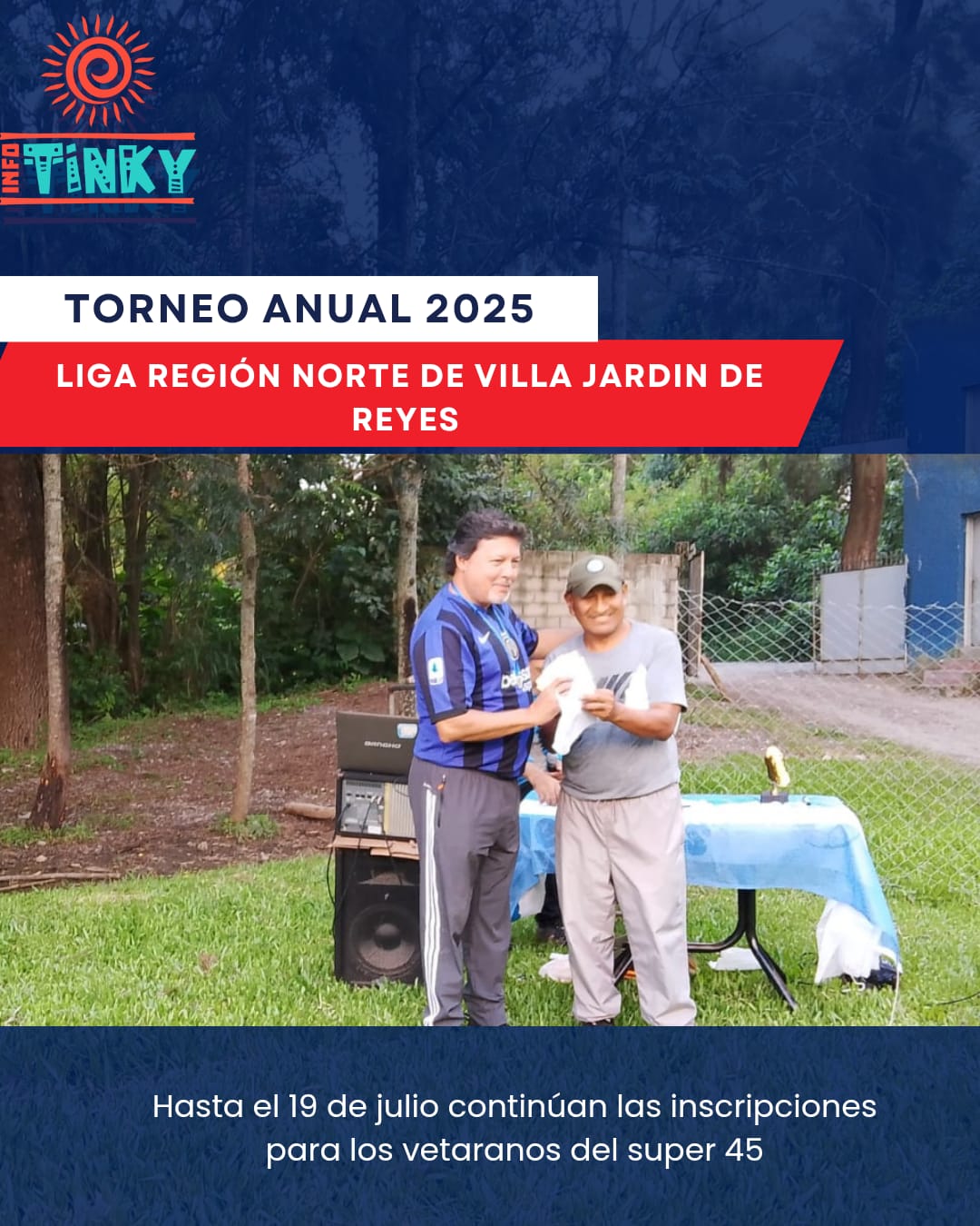 El torneo anual 2025 veteranos super 45 de la liga región norte, continúan con las inscripciones 19 Julio