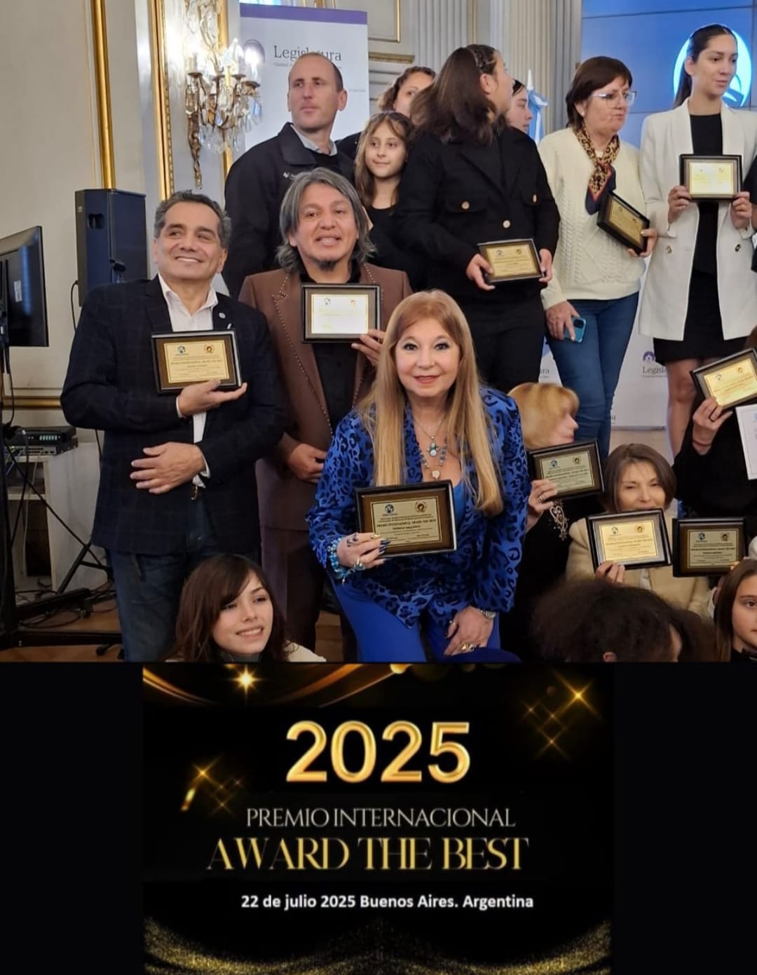 Ariel Cortéz recibió el premio internacional “Award The Best” por su destacada trayectoria artística