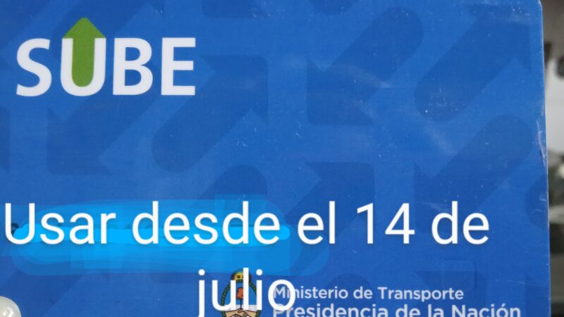 Urgente , Atención solo con  SUBE desde el 14 de julio