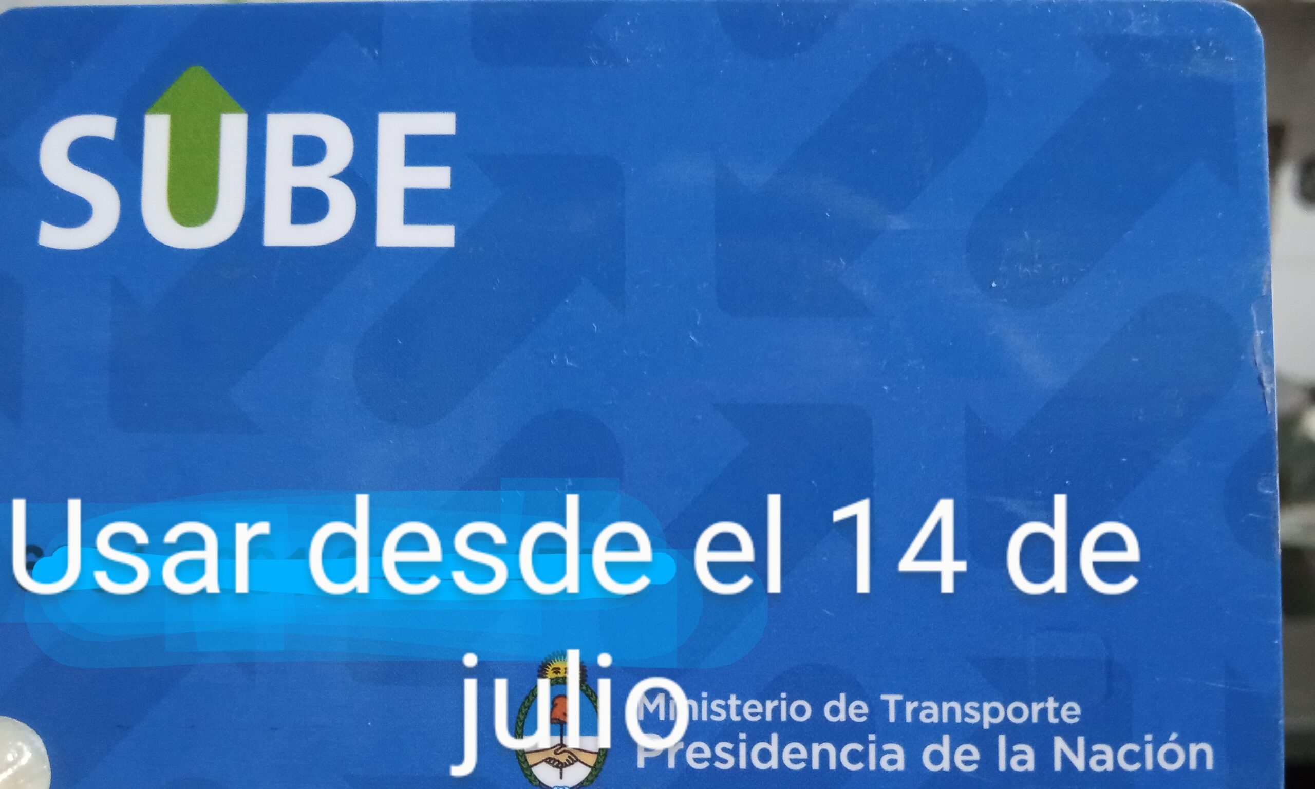 Urgente , Atención solo con  SUBE desde el 14 de julio
