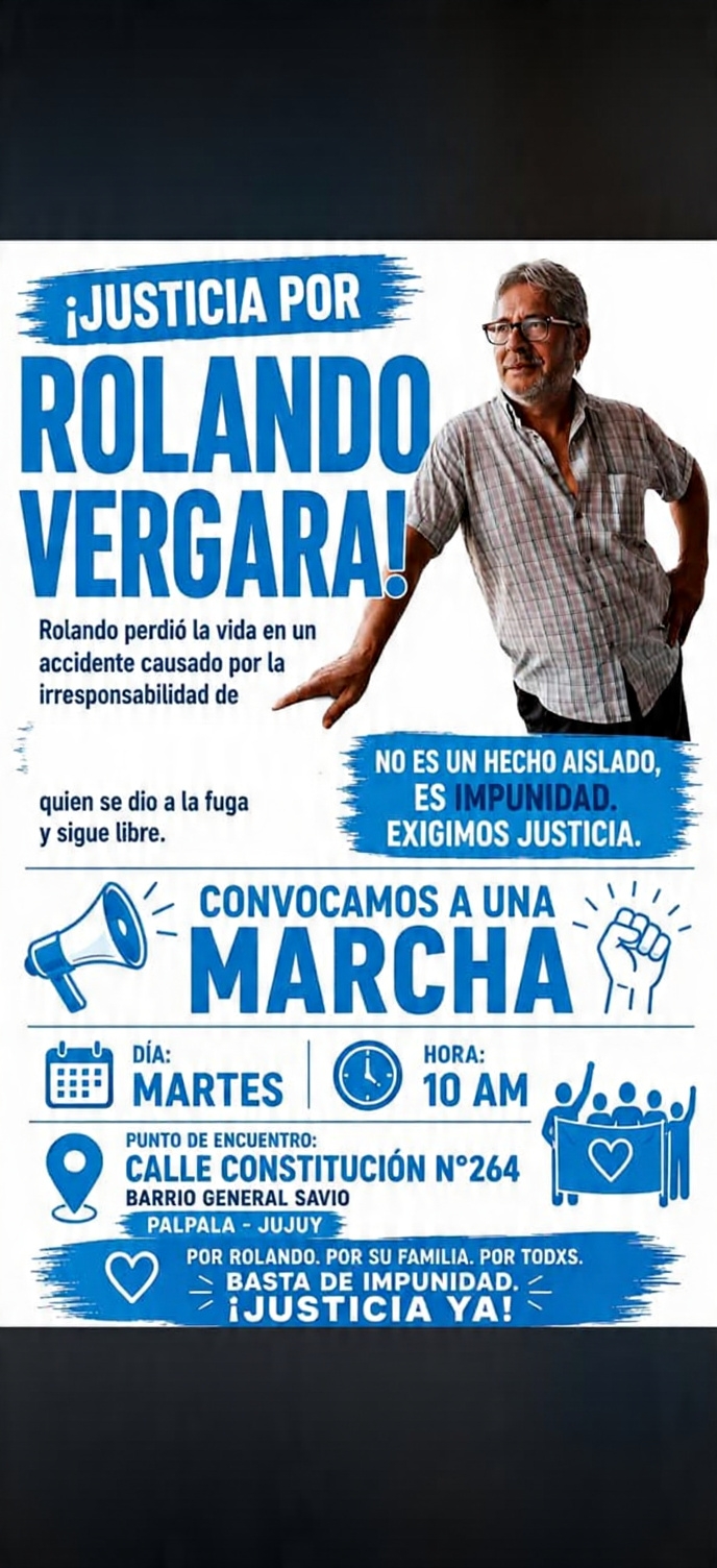 JUSTICIA POR ROLANDO VERGARA: LA FAMILIA CONVOCA A UNA MARCHA Y RECLAMA CAMBIOS EN LAS LEYES PARA LOS MENORES AL VOLANTE