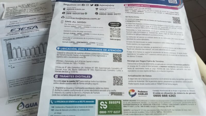 La boleta de luz bajo la lupa: el SEOM cuestiona los cargos extra y reclama una auditoría sobre lo que pagan los jujeños