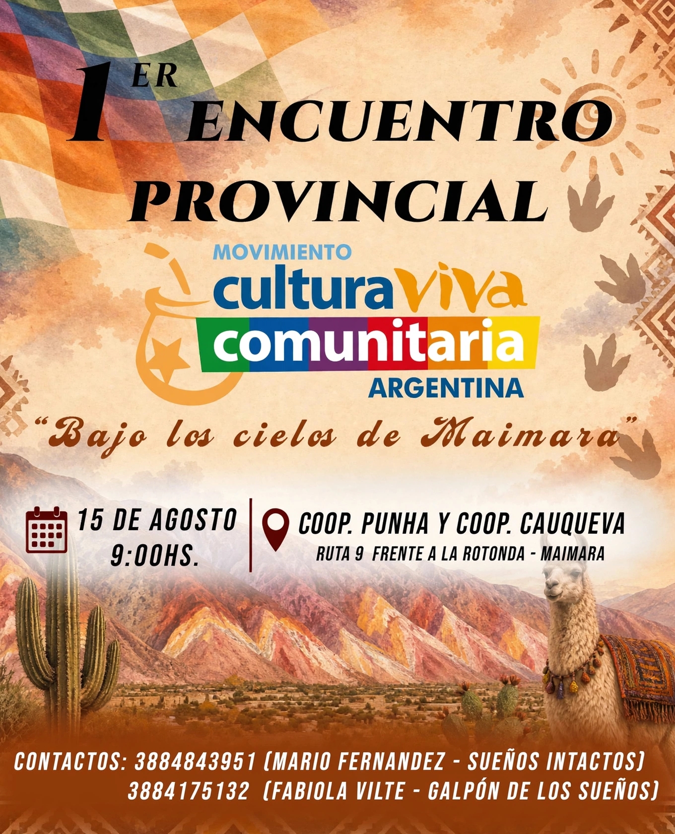 Bajo los cielos de Maimará: Jujuy se prepara para el primer Encuentro Provincial de Cultura Viva Comunitaria